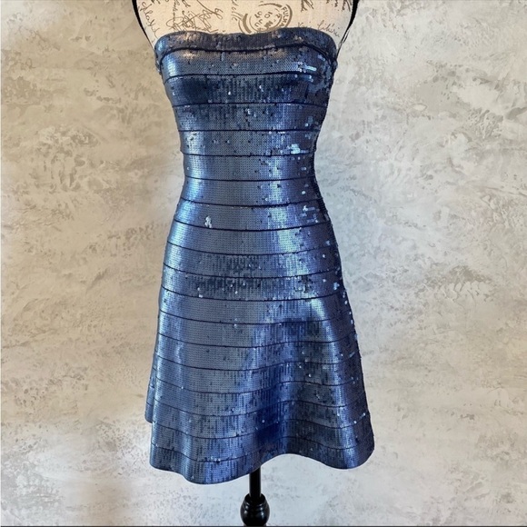 Herve Leger Mellie Sequined Mini Dress - Picture 5 of 15